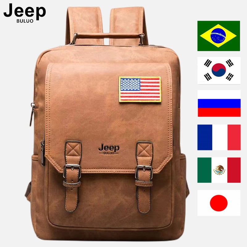 JEEP BULUO Leder Rucksack