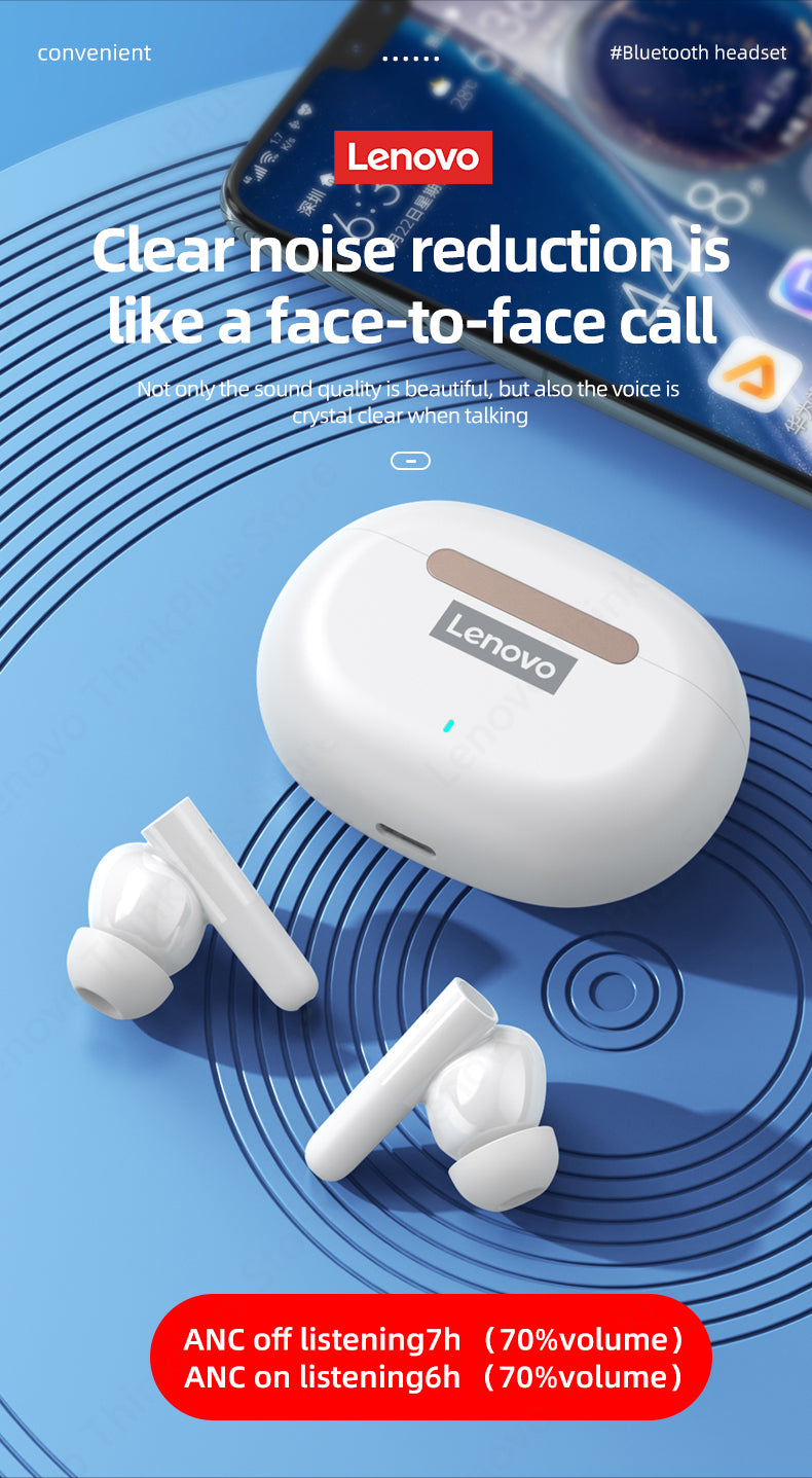 Lenovo LP3 kabellose Kopfhörer TWS Bluetooth 5.2 Sportkopfhörer HD-Anruf mit Mikrofon-Headset Stereo-HIFI