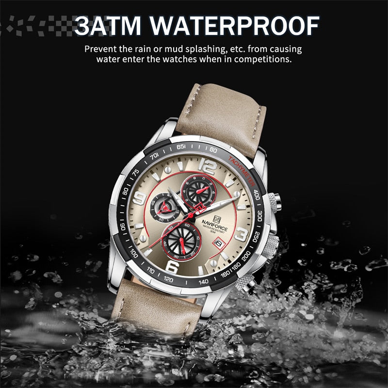 NAVIFORCE NF8020L Herren Multifunktion Chronograph 3BAR