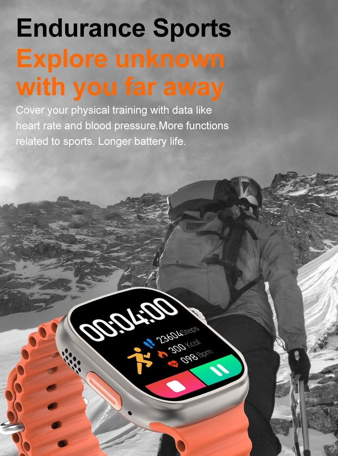 Smartwatch DT8 Ultra+ 49 mm Bluetooth NFC GPS Track