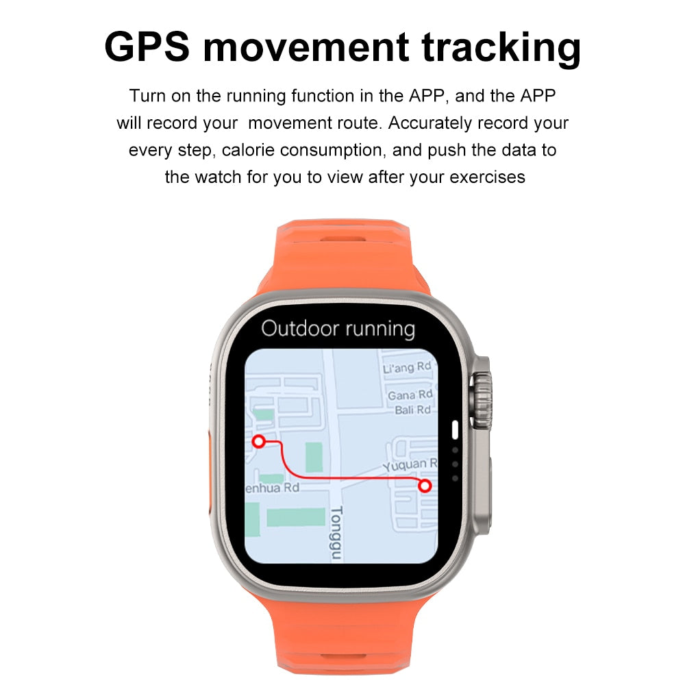 Smartwatch DT8 Ultra+ 49 mm Bluetooth NFC GPS Track
