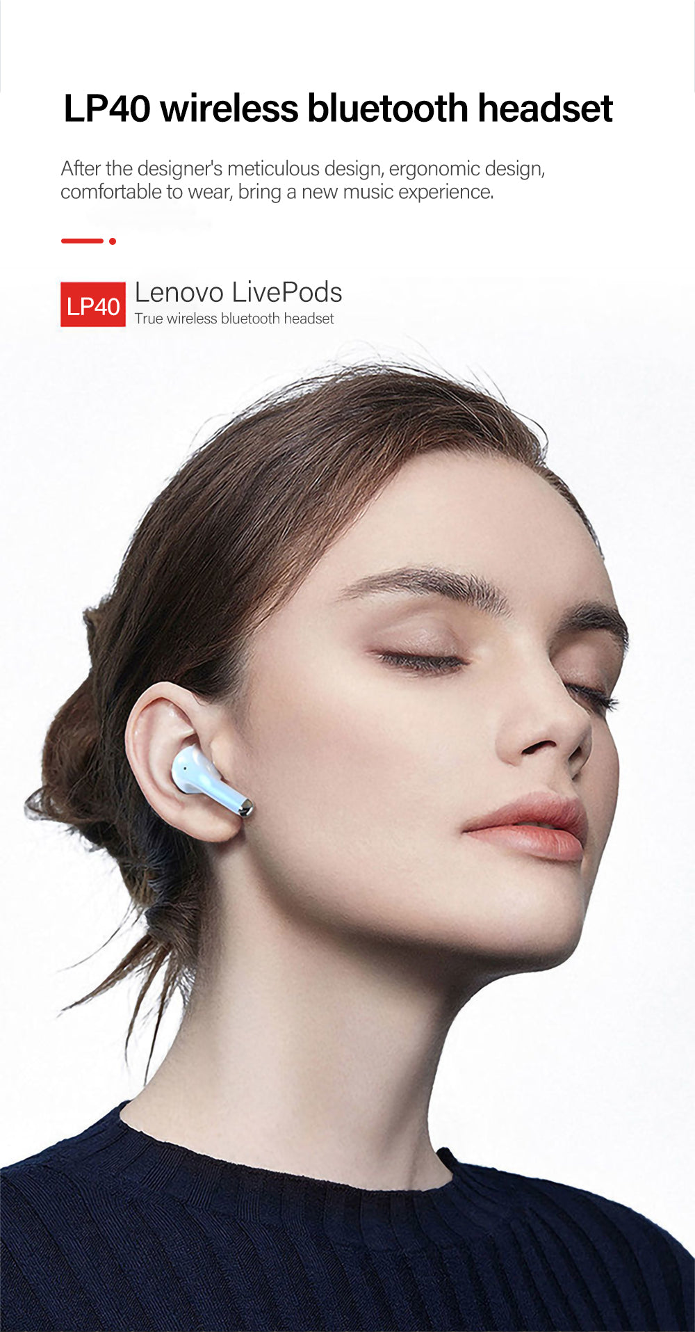 Lenovo LP40 Pro Drahtlose Kopfhörer Bluetooth 5.1