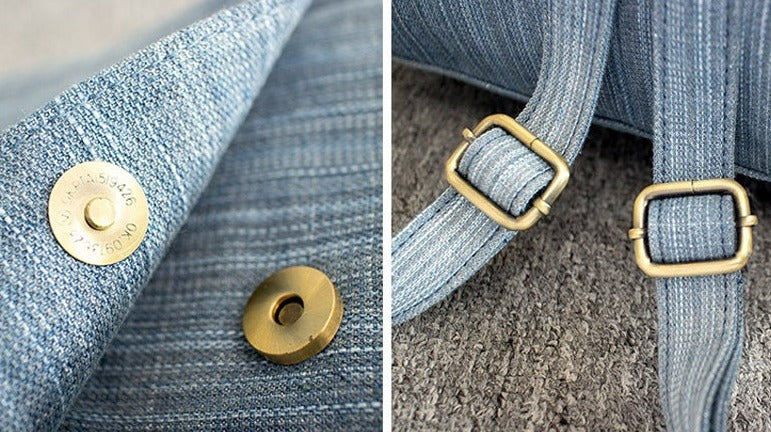 Annmouler Damen Jeans Rucksack