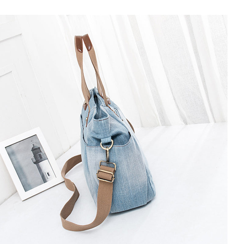 Annmouler Damen Jeans Schultertasche