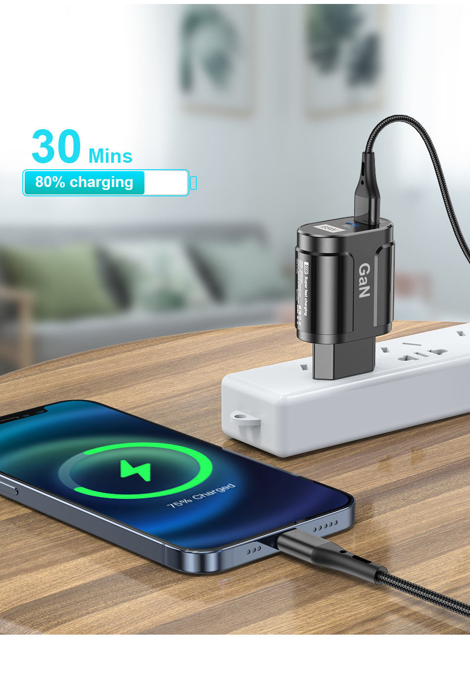 Universal USB Ladegerät USLION 65W GaN
