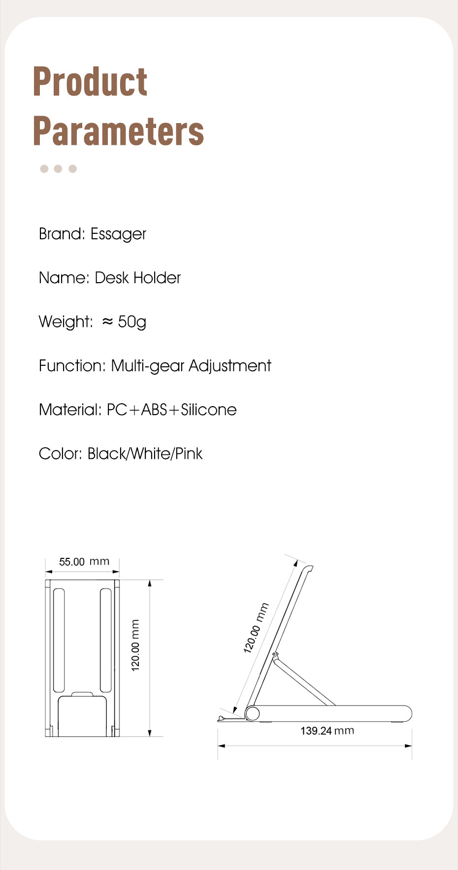 Essager Faltbarer Handy & Tablet Ständer