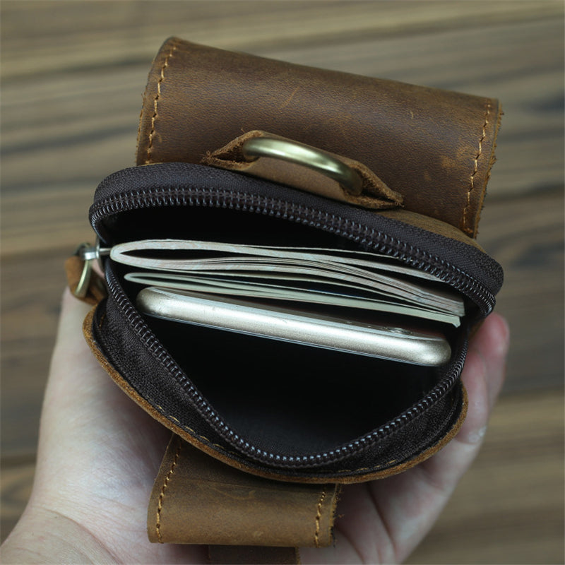 Herren Hüft-Gürteltasche aus echtem Leder