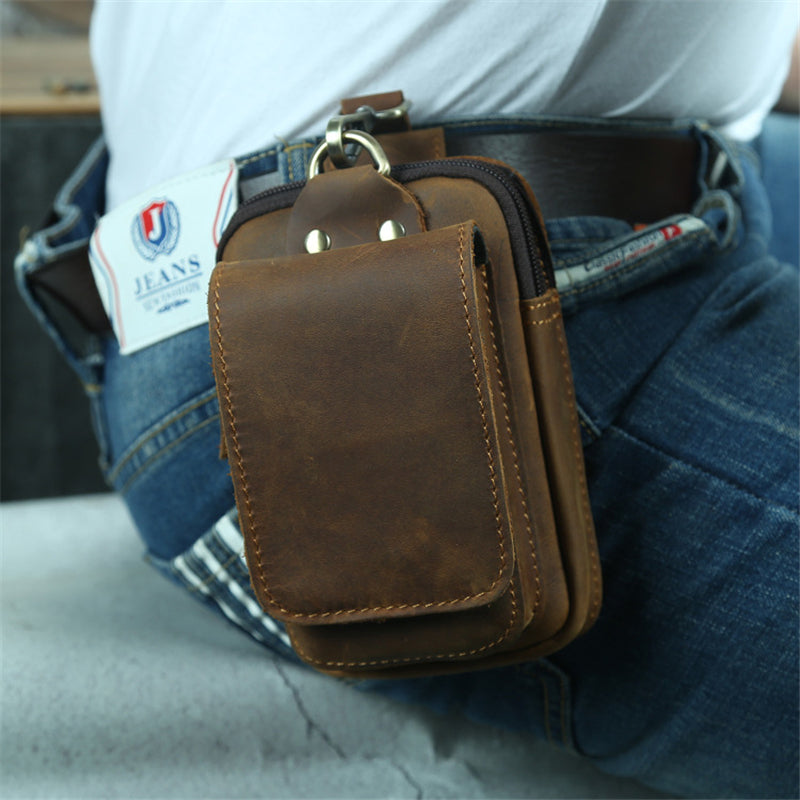 Herren Hüft-Gürteltasche aus echtem Leder