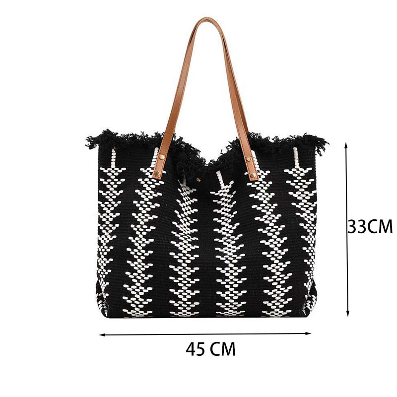 Damen Schultertasche aus Leinen