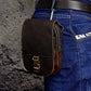 le'aokuu Herren Hüft-Gürteltasche Rindsleder