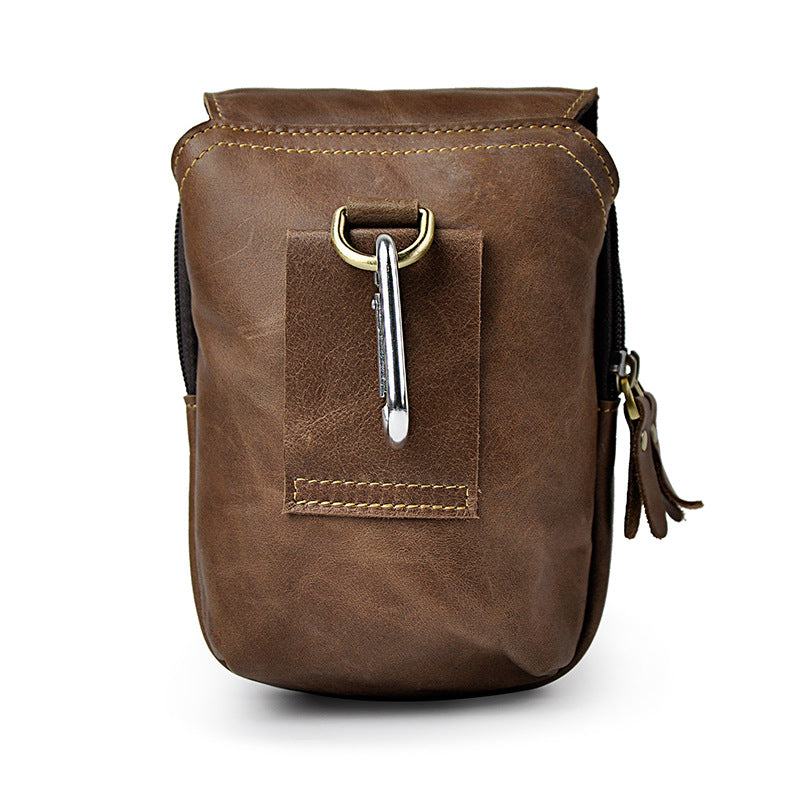 le'aokuu Herren Hüft-Gürteltasche Rindsleder