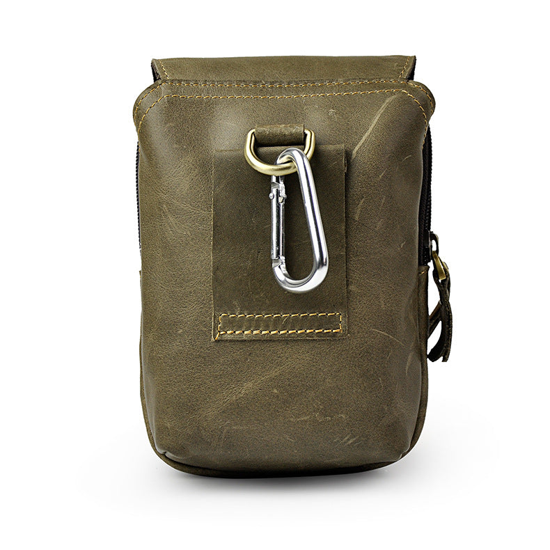 le'aokuu Herren Hüft-Gürteltasche Rindsleder