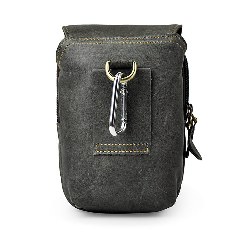 le'aokuu Herren Hüft-Gürteltasche Rindsleder