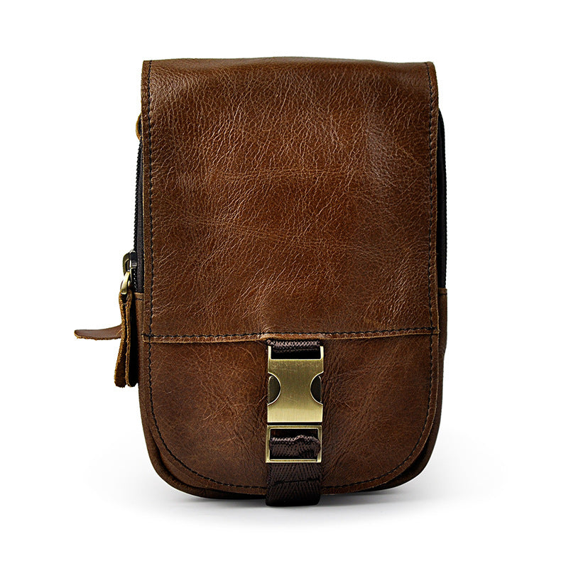 le'aokuu Herren Hüft-Gürteltasche Rindsleder
