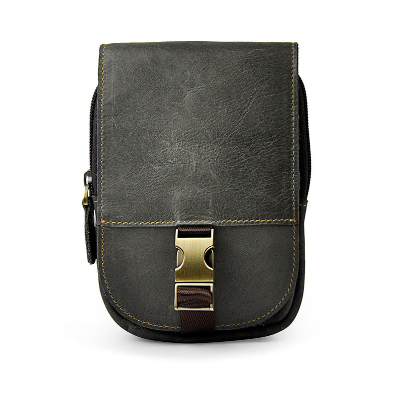 le'aokuu Herren Hüft-Gürteltasche Rindsleder