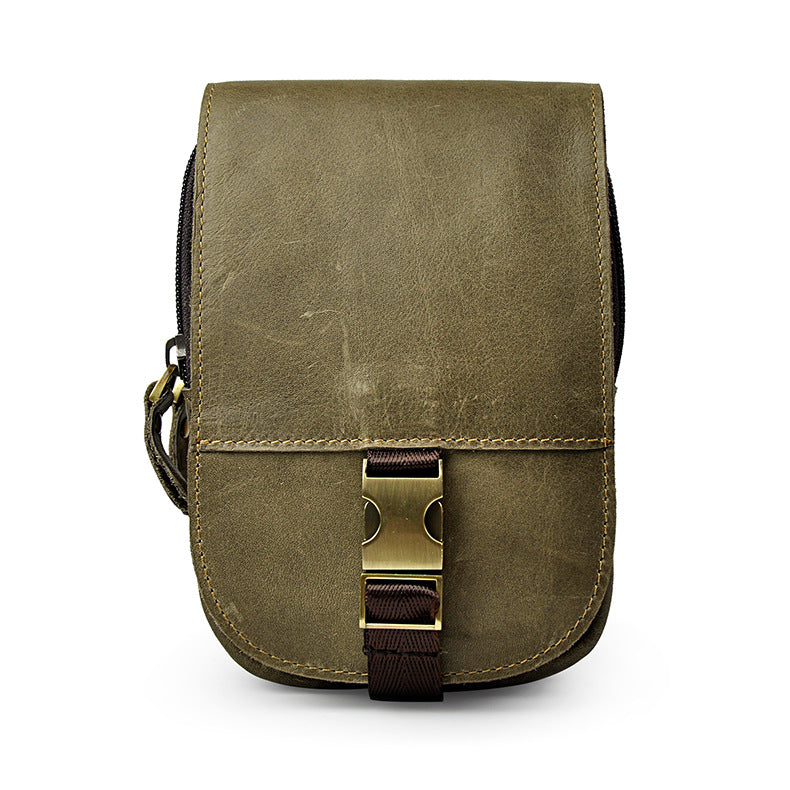 le'aokuu Herren Hüft-Gürteltasche Rindsleder