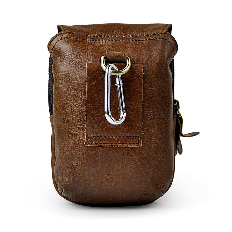 le'aokuu Herren Hüft-Gürteltasche Rindsleder