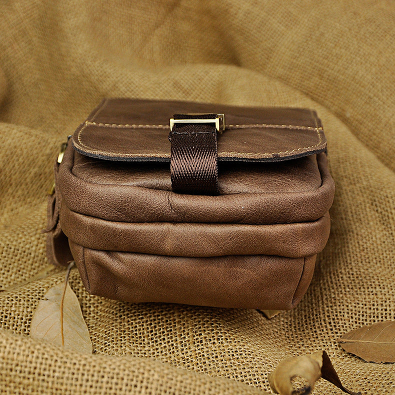 le'aokuu Herren Hüft-Gürteltasche Rindsleder