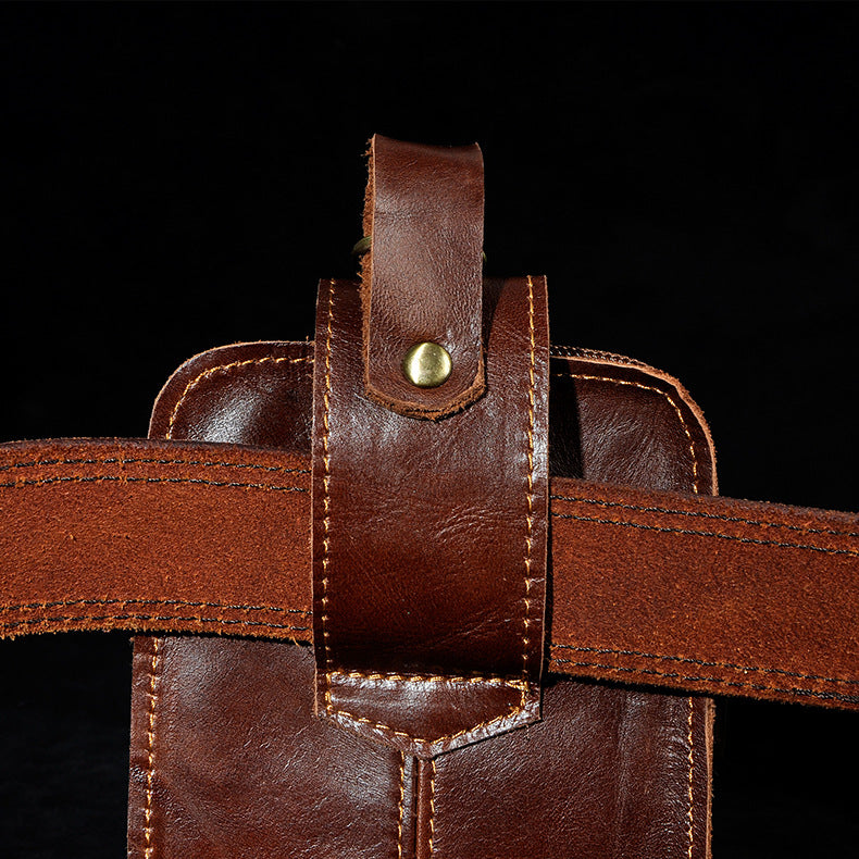 Hüft-Gürteltasche aus echtem Rindsleder