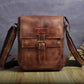 le'aokuu Herren Umhänge-Schultertasche Echtleder