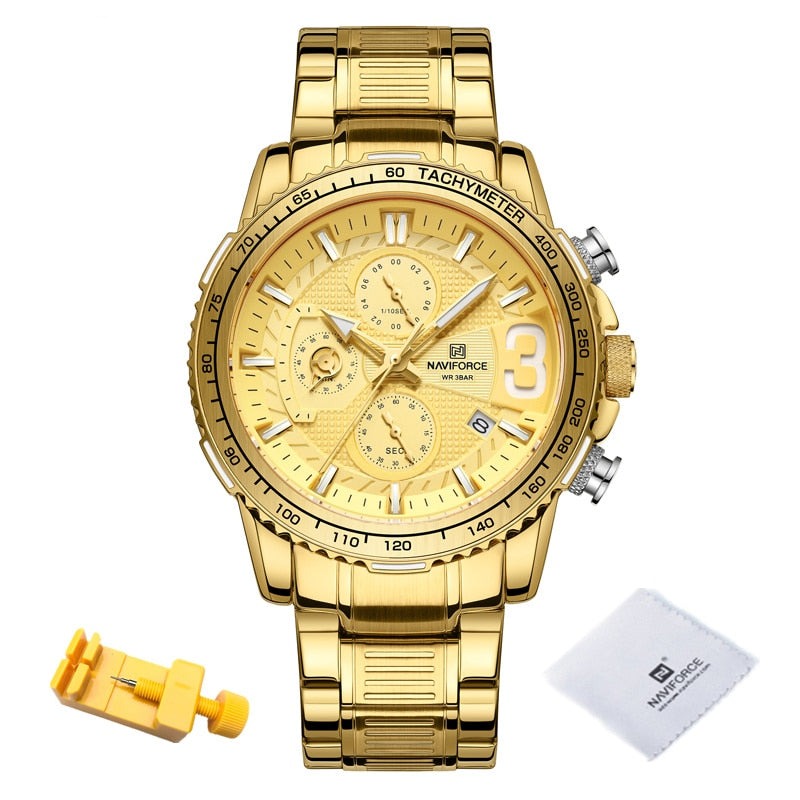 NAVIFORCE NF8017 Herren Multifunktion Chronograph 3BAR