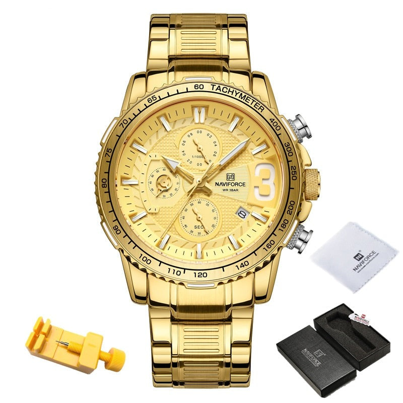 NAVIFORCE NF8017 Herren Multifunktion Chronograph 3BAR