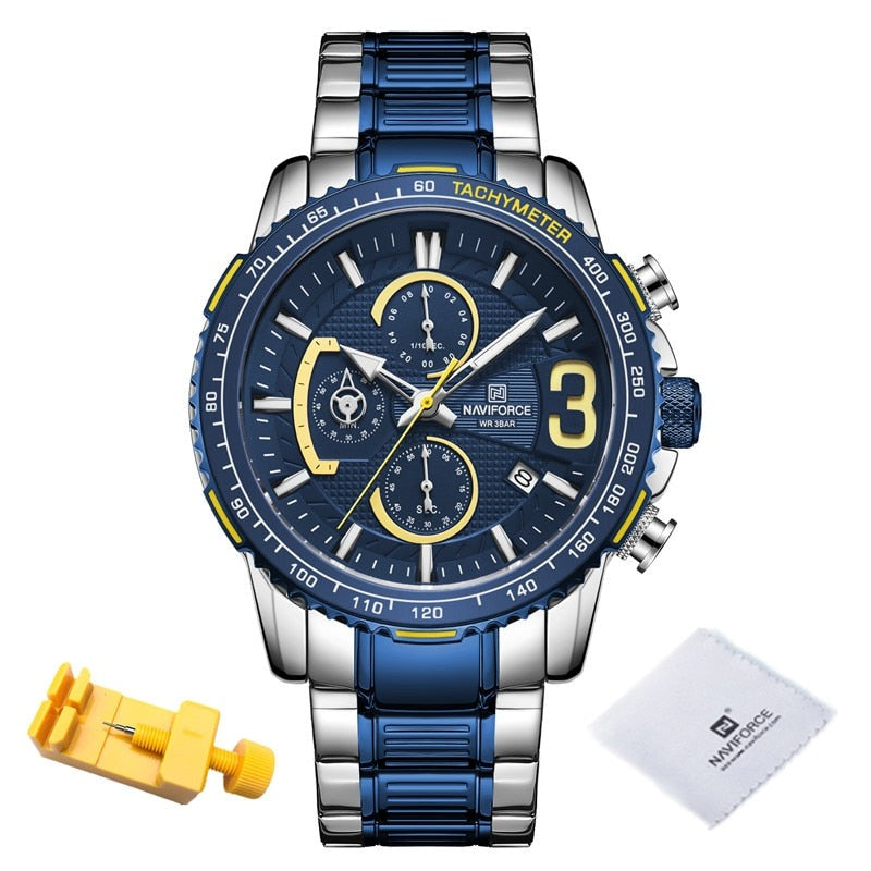 NAVIFORCE NF8017 Herren Multifunktion Chronograph 3BAR