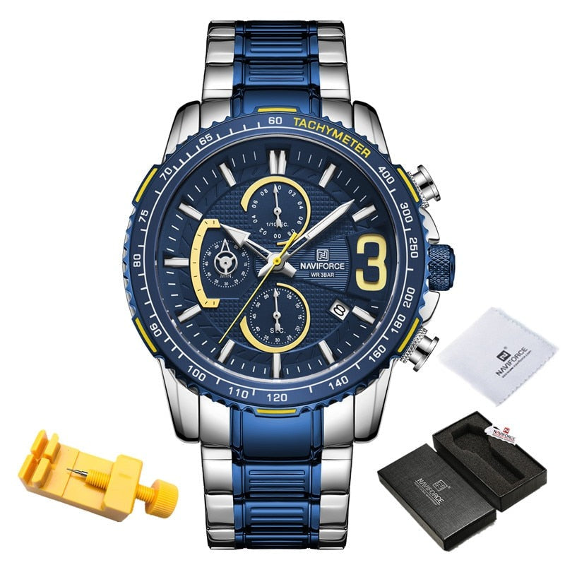 NAVIFORCE NF8017 Herren Multifunktion Chronograph 3BAR