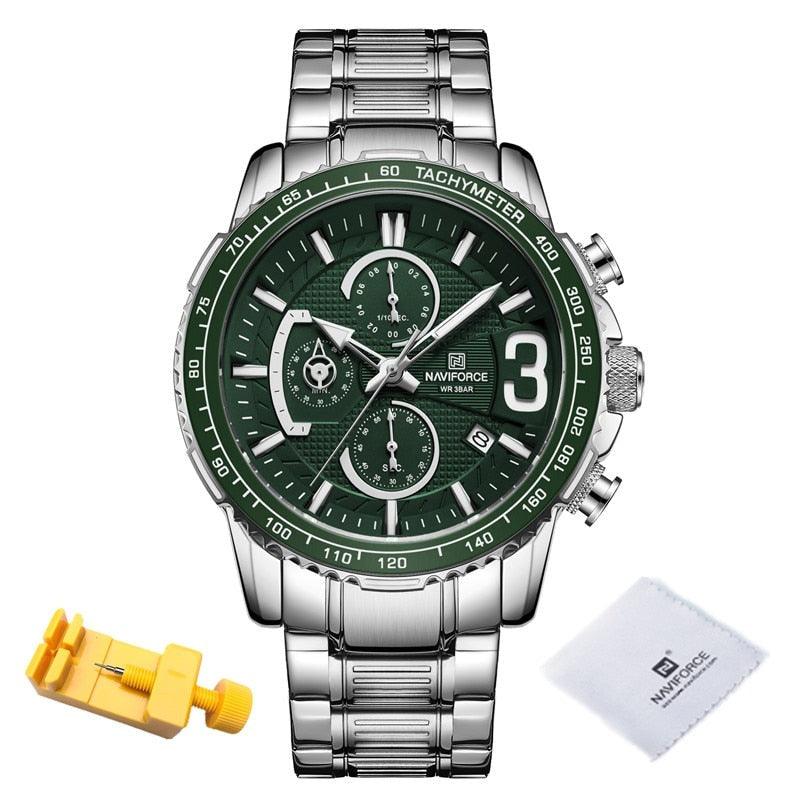 NAVIFORCE NF8017 Herren Multifunktion Chronograph 3BAR
