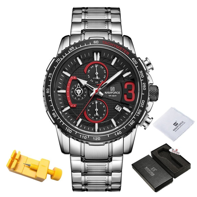 NAVIFORCE NF8017 Herren Multifunktion Chronograph 3BAR