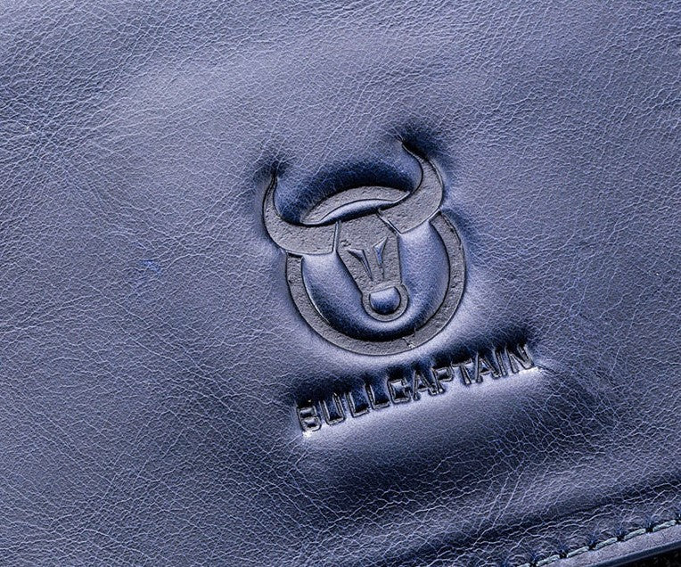 BULLCAPTAIN Designer Herren Umhängetasche Rindsleder