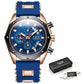 LIGE 8908 Herren Chronograph 3ATM Hardlex