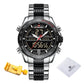 NAVIFORCE NF9195 Herren Militär-Sport-Digitaluhr 3BAR