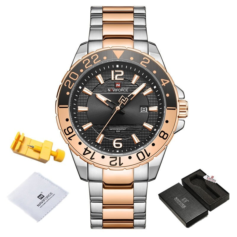NAVIFORCE 9192 Herren Analoguhr 3BAR Hardlex