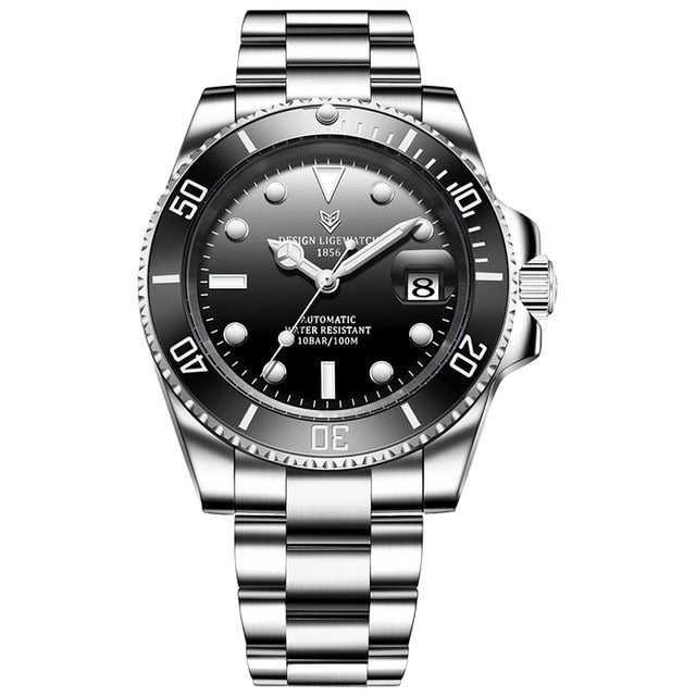 LIGE LG6801 Automatik Herrenuhr 10BAR Saphir Glas