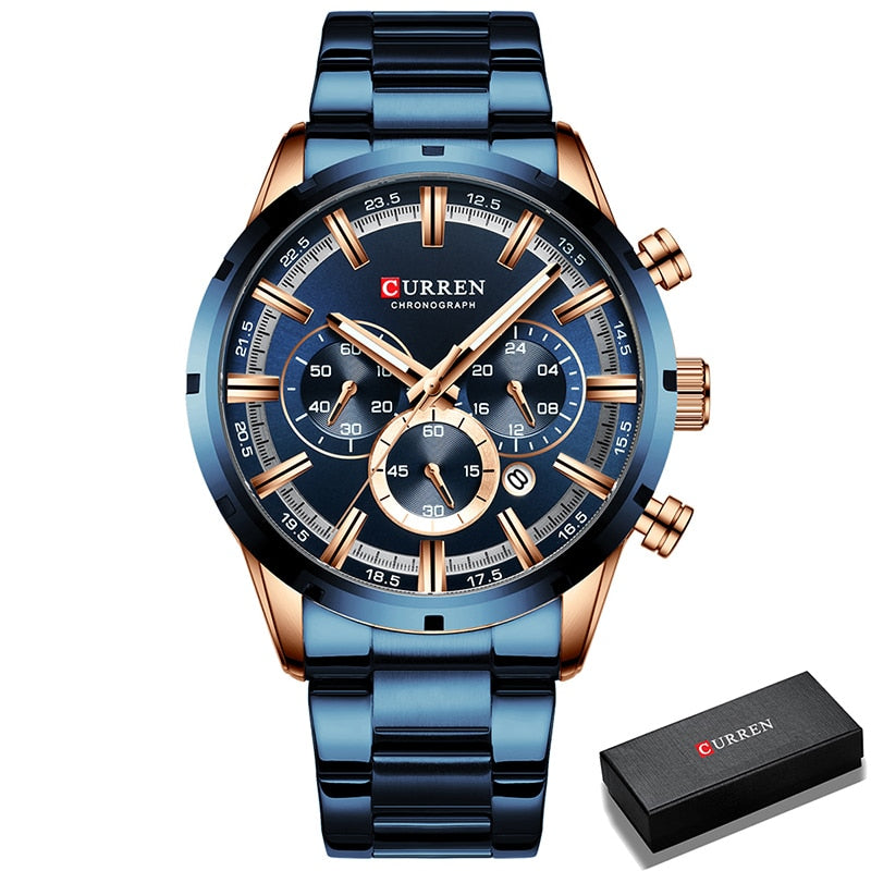 CURREN CUR 8355 Analog Herren Chronograph 3ATM