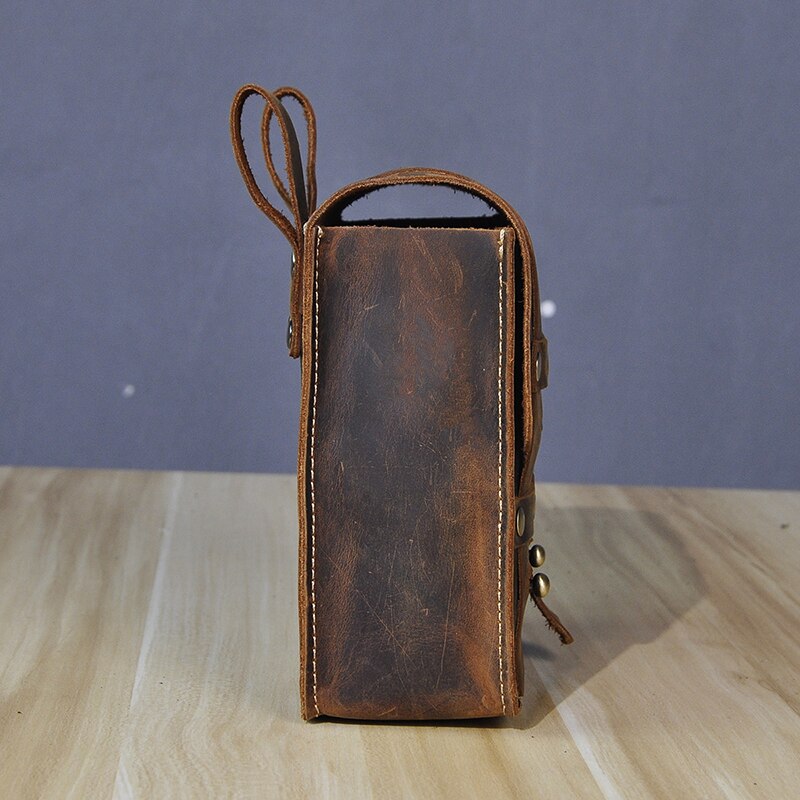 le'aokuu Herren Hüft-Gürteltasche Rindsleder