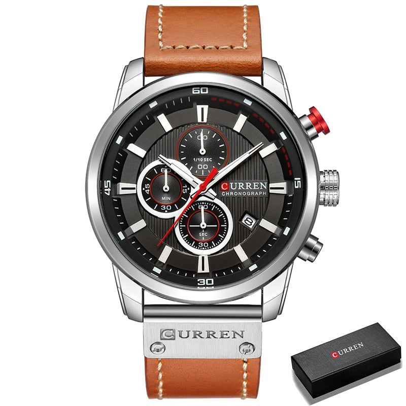 CURREN 8291 Herren Chronograph 3ATM Hardlex