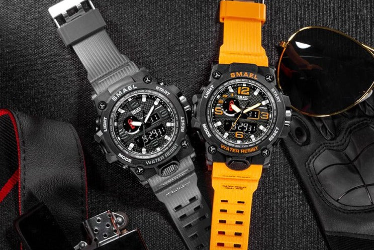 SMAEL SL-1545D Herren Sport-Chronograph 5ATM Dualanzeige