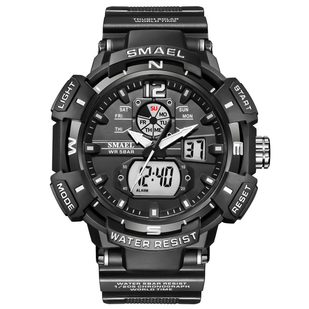 SMAEL SL-8045 Herren Sport-Chronograph 5ATM Dualanzeige