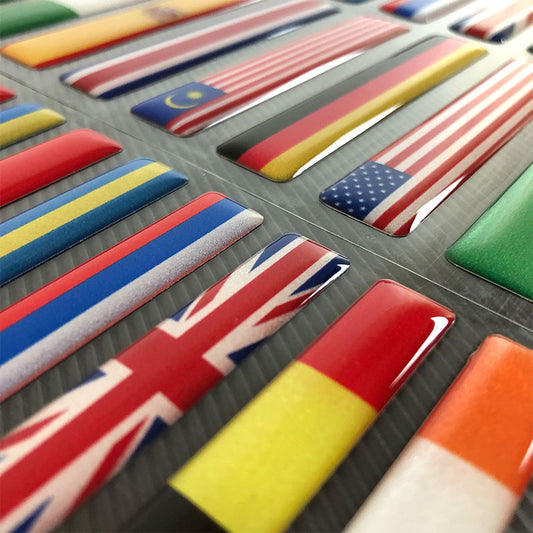 Reflektierender 3D-Aufkleber mit Nationalflagge