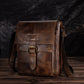 le'aokuu Herren Umhänge-Schultertasche Echtleder