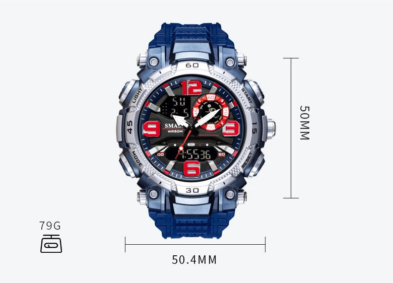 SMAEL SL-1921 Herren Sport-Chronograph 5ATM Dualanzeige
