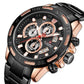 NAVIFORCE NF9165GG Herren Luxus Chronograph 3BAR Hardlex