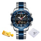 NAVIFORCE NF9195 Herren Militär-Sport-Digitaluhr 3BAR