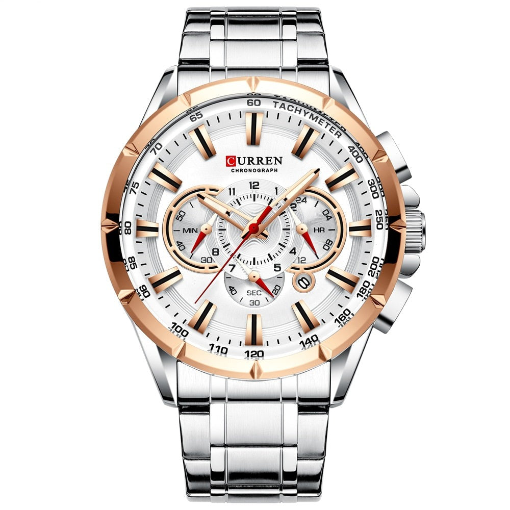 CURREN 8363 Designer Herren Chronograph 3ATM Hardlex