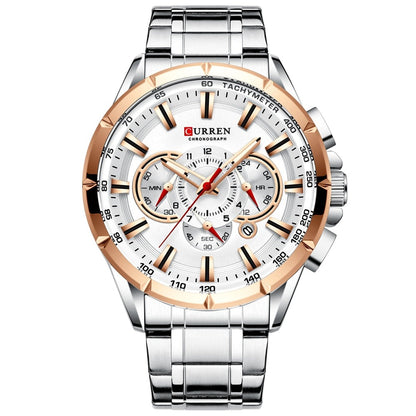 CURREN 8363 Designer Herren Chronograph 3ATM Hardlex