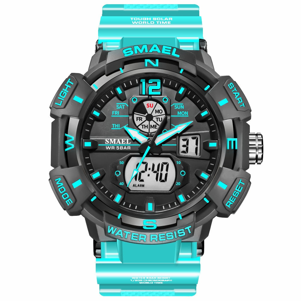 SMAEL SL-8045 Herren Sport-Chronograph 5ATM Dualanzeige