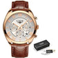 LIGE 9806 Herren Chronograph 3ATM Hardlex