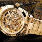 Forsining GMT1091-5 Automatik Herren Skelettuhr 3BAR Glas